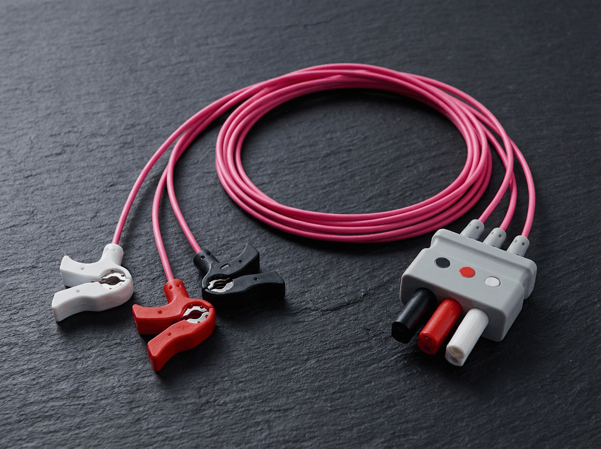 Colorful ECG lead wires with clips