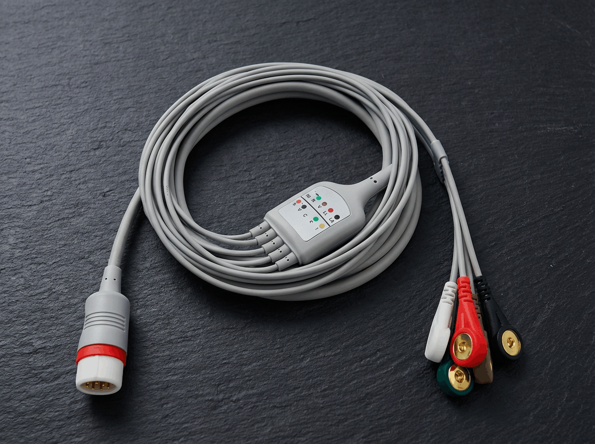 ECG cables with color-coded leads Integrated ECG Cables